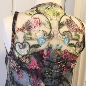 Arella Silent Journey silky embroidered dress